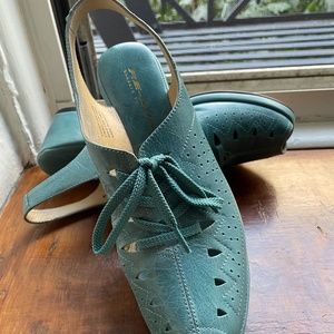 Remix Vintage Greta2 Antique Teal Wedge Sandals